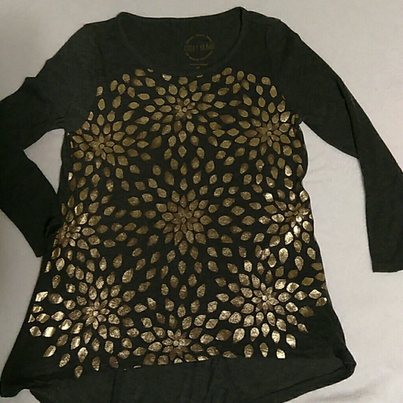Lucky Brand/T shirt. Glod leaf front. Size XS - Picture 3 of 7